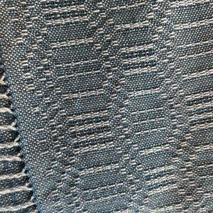 Silver, Natural, and Teal Blue Tencel Handwoven Scarf with Fringe image 8