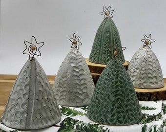 Handmade Ceramic Christmas Tree with wire star