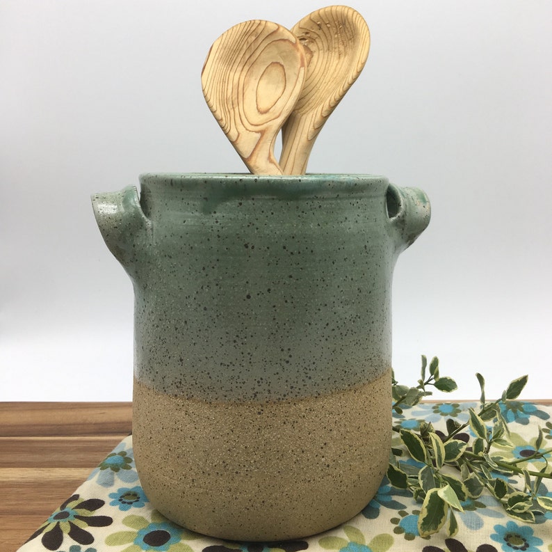 Ceramic Utensil Holder Pottery Utensil Holder Pottery Jar Etsy