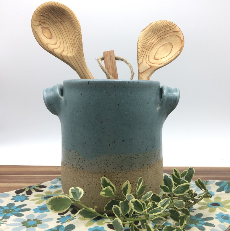 Ceramic Utensil Holder Pottery Utensil Holder Pottery Jar Etsy