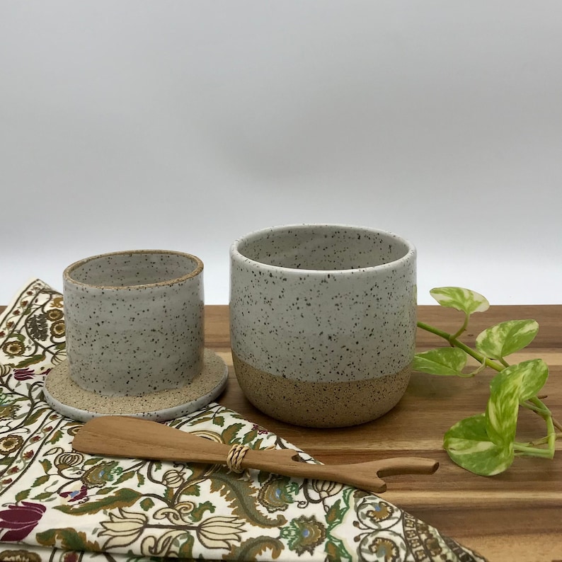French Butter Crock. Handmade Butter Keeper. Ceramic Butter Etsy