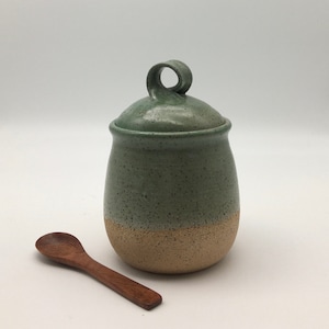 Ceramic Sugar Bowl, Pottery Lidded Container, Honey Pot Jar, Speckled Clay, Kitchen Storage, Sugar Container, Gift for Me,Holiday Gift image 8