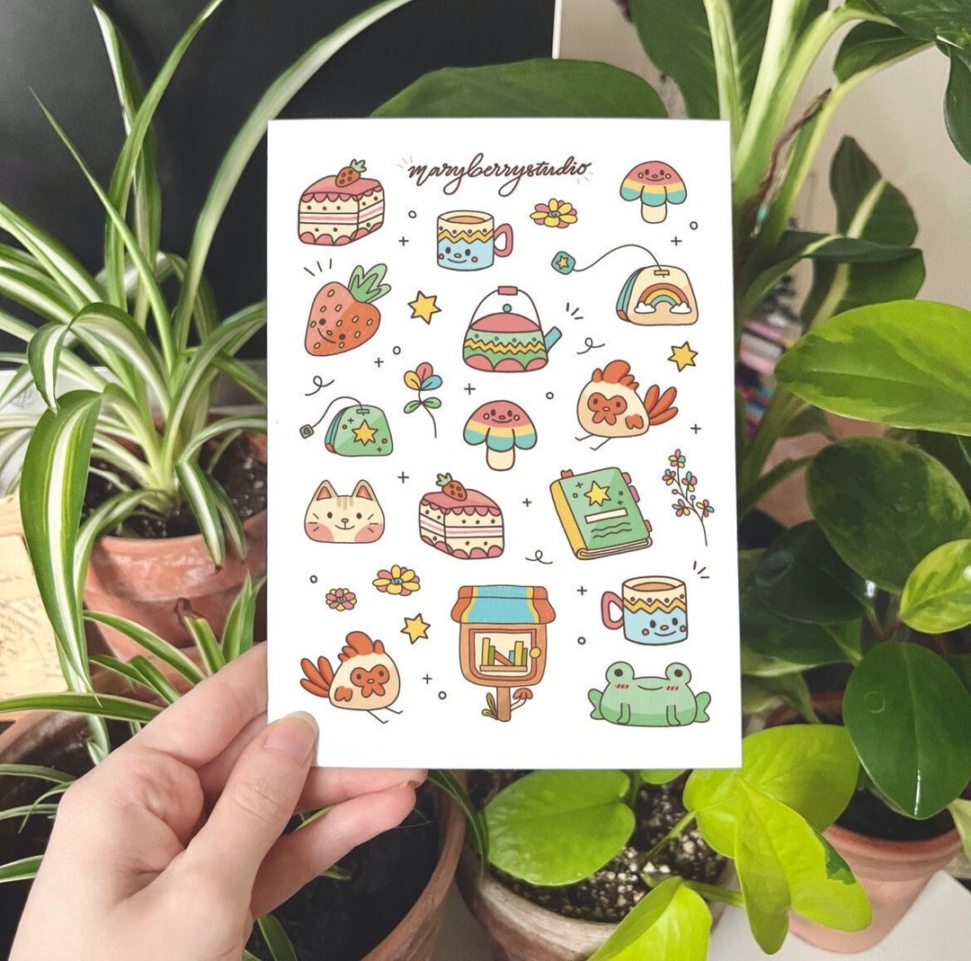 Cottage Farm Vinyl Sticker Sheet | Bullet Journal Stationery Penpal ...