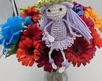 Lavender Elf Doll free shipping