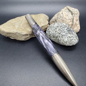 Diamond Cast "Ecto Purple" custom handmade pen.