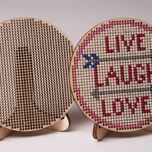 Wooden Circle Cross Stitch Blank Frame