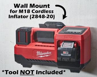 Wall Mount for Milwaukee Tool M18 Cordless Tire Inflator Organization and Storage 2848-20