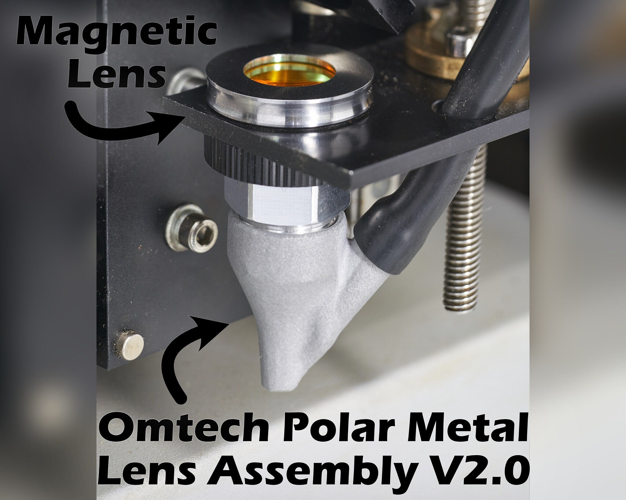 Upgraded Full Metal Lens Assembly V2.0 for Omtech Polar and Upgraded Full Metal Lens Assembly V2.0 for Omtech Polar and