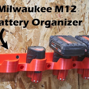 Milwaukee Tool M12 Battery Holder Mount Rack