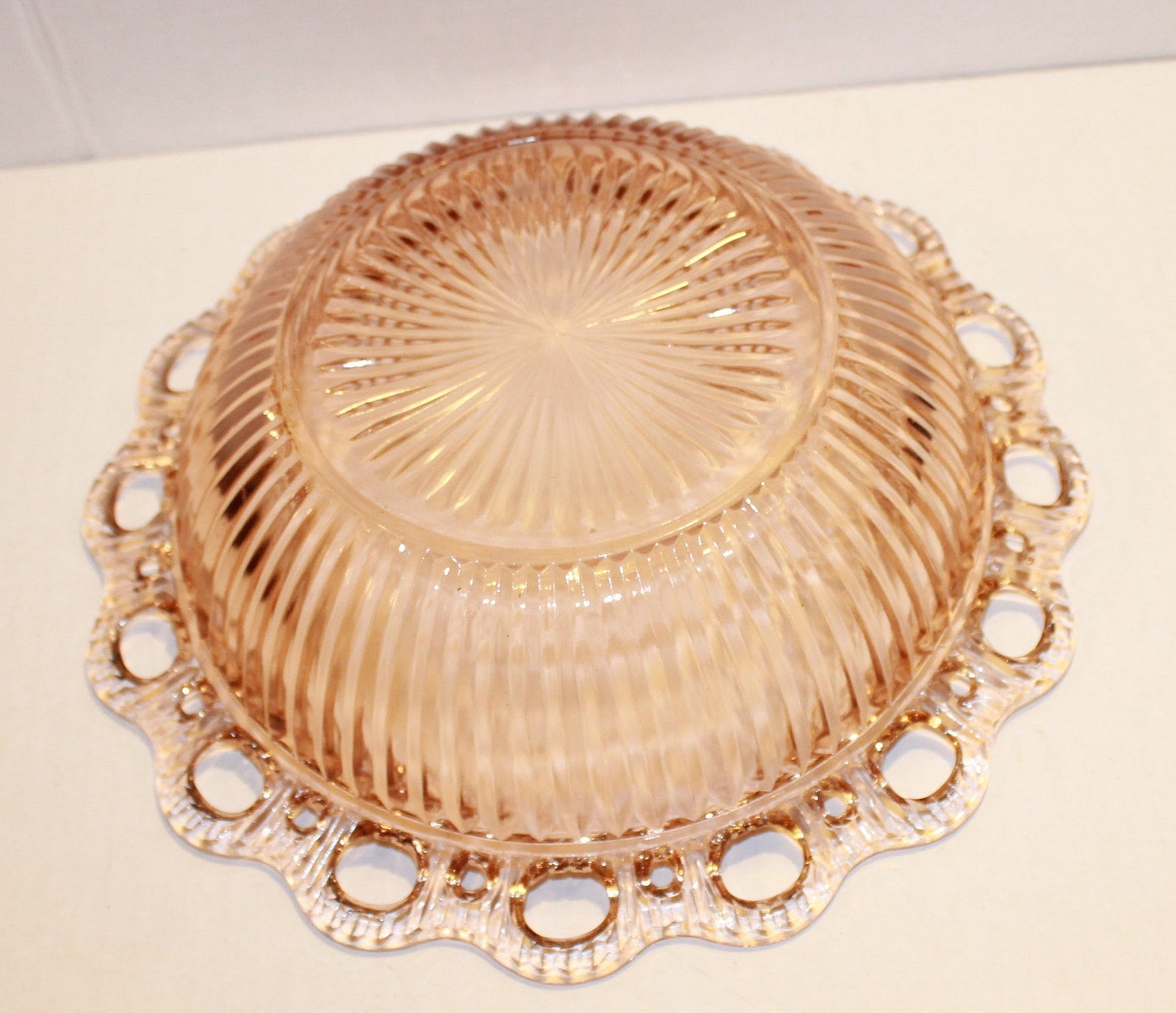Lace Edge Pink Depression Glass by Anchor Hocking 91/2 Etsy