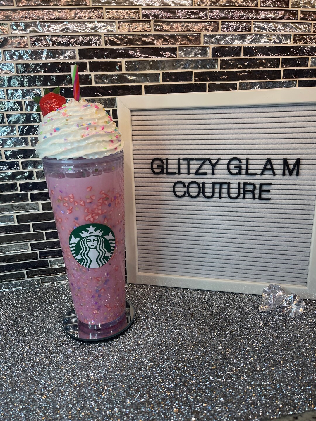 Authentic Starbucks Venti Pink Drink Snow Globe Tumbler Etsy