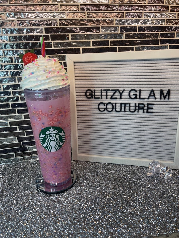 Authentic Starbucks Venti Pink Drink Snow Globe Tumbler Etsy