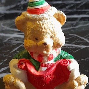 Vintage 1995 Teddy Babies January Figurine New Years mini Miniature month bear