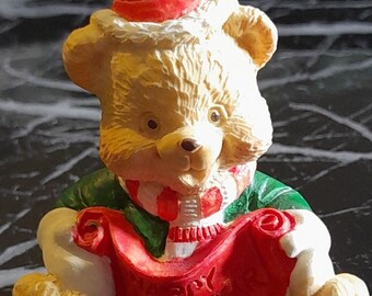 Vintage 1995 Teddy Babies januari-beeldje Oud en Nieuw mini miniatuur maandbeer