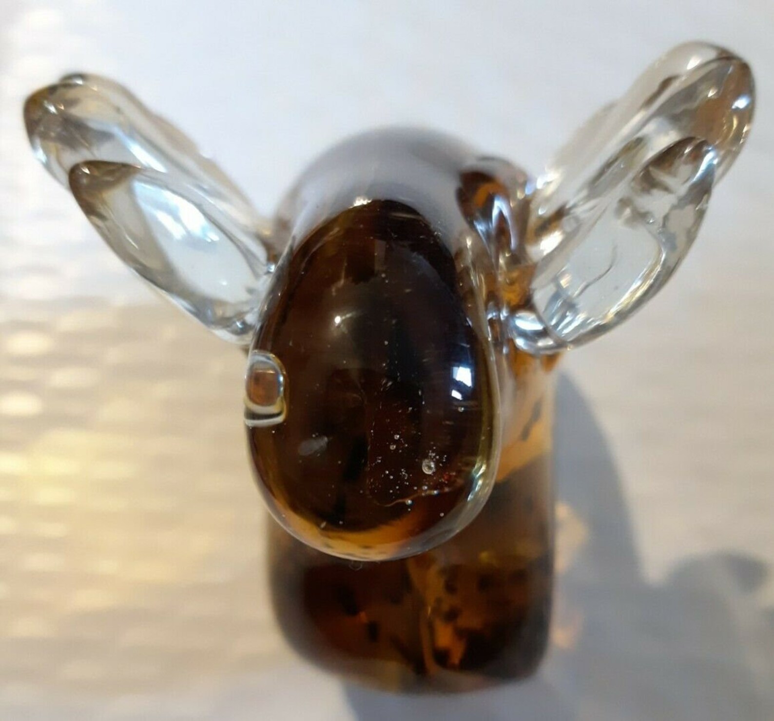 Art Glass Amber Clear With Flecks Moose Figurine Hand Blown | Etsy