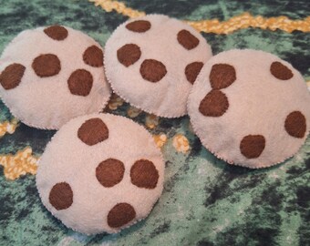 Handgemaakte vilten chocoladekoekje ONE Montessori Toy Play Food Handgenaaid OOAK of kattenspeelgoed