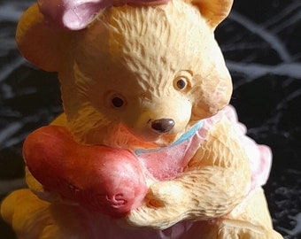 Vintage 1995 Teddy Babies februari-beeldje Valentijnsdag mini miniatuurbeer