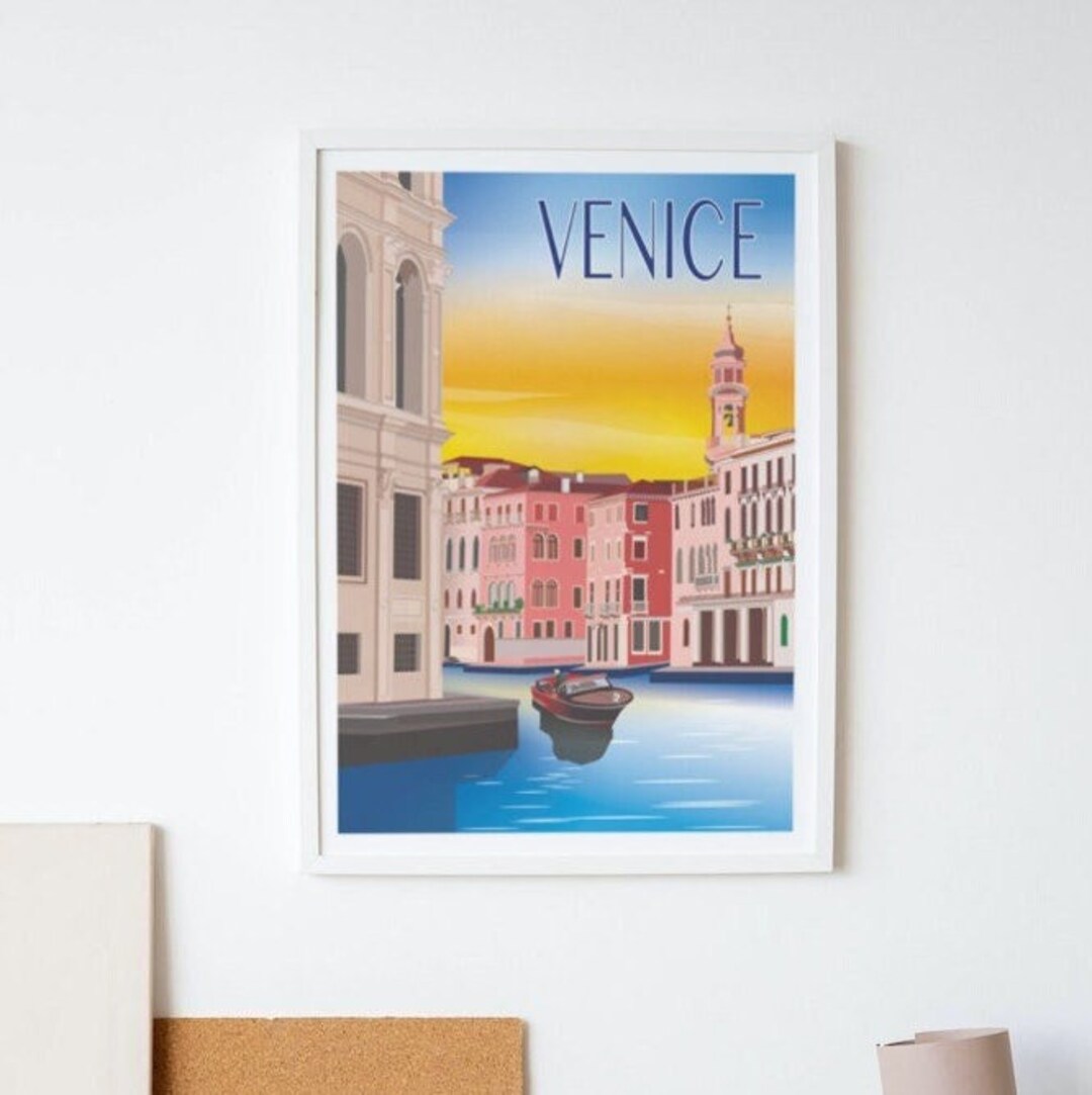 Printable Venice Morning Digital Sunrise Travel Download Poster Art Print - Etsy