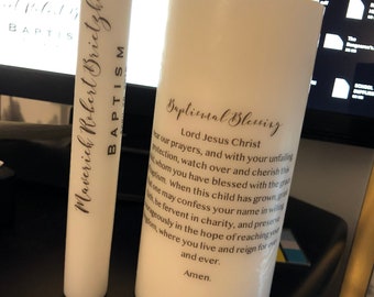 Personalized CANDLE SET (baptisms, weddings, first communion, birthdays, gifts, etc.)