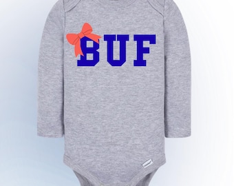 Combinaison personnalisée de l'équipe de football pour bébé fille avec noeud | Tenue personnalisée de fan de football