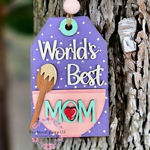 DIY Mother's Day gift tag, Mother's Day gift card holder, gift for her, gift for mom, gift for grandma, paint party image 7