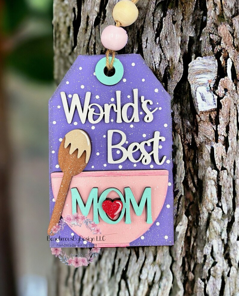 DIY Mother's Day gift tag, Mother's Day gift card holder, gift for her, gift for mom, gift for grandma, paint party image 7