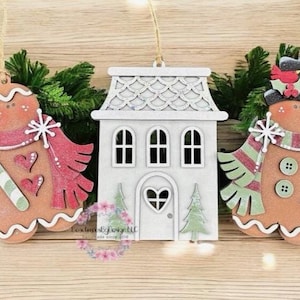 Gingerbread ornament, Victorian Christmas, Victorian gingerbread, Christmas tree ornament, 3D ornament, handmade ornament, hand painted