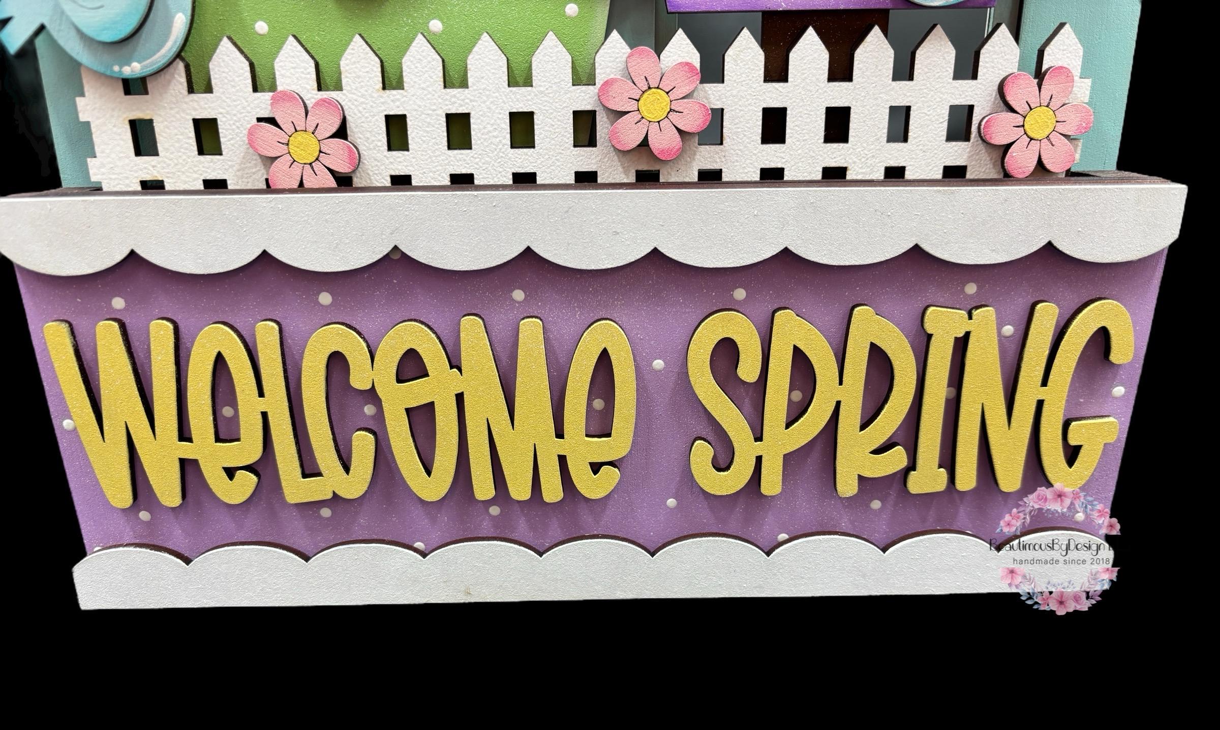 Spring Add On Welcome Spring Add-on, Spring Decor, Interchangeable Decor, Window Box ...