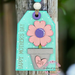 DIY Mother's Day gift tag, Mother's Day gift card holder, gift for her, gift for mom, gift for grandma, paint party image 5