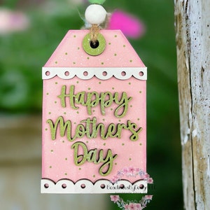 DIY Mother's Day gift tag, Mother's Day gift card holder, gift for her, gift for mom, gift for grandma, paint party image 6