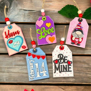 Valentine's gift tag, Valentine's ornament, Valentine's gift card holder, ornament gift, handmade ornament, reusable gift card holder image 8