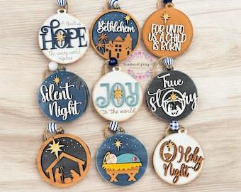 Christmas ornament, nativity ornament, Christmas decor, traditional Christmas decor, Christmas nativity decor, religious ornament