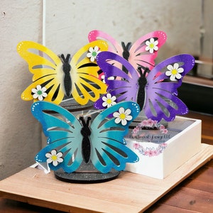Butterfly shelf sitter, butterfly decor, spring decor, gift for mom, gift for her, gift for grandma, spring shelf sitter, wooden butterfly