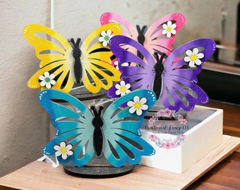 Butterfly shelf sitter, butterfly decor, spring decor, gift for mom, gift for her, gift for grandma, spring shelf sitter, wooden butterfly