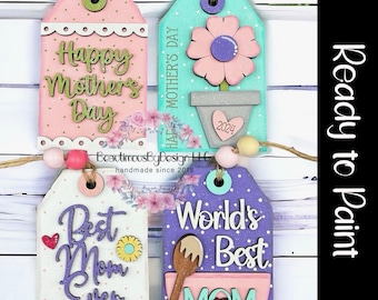 DIY Mother's Day gift tag, Mother's Day gift card holder, gift for her, gift for mom, gift for grandma, paint party