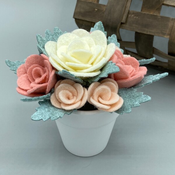 Flower Pot Felt Etsy