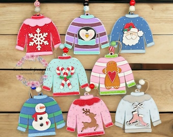 Gift card holder ornament, Christmas ornament, sweater ornament, Christmas sweater, ugly sweater, gift for her, gift for him