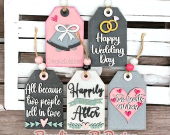 Wedding gift, wedding ornament, wedding gift card holder, ornament gift, wedding present, wedding gift tag, wedding bag tag