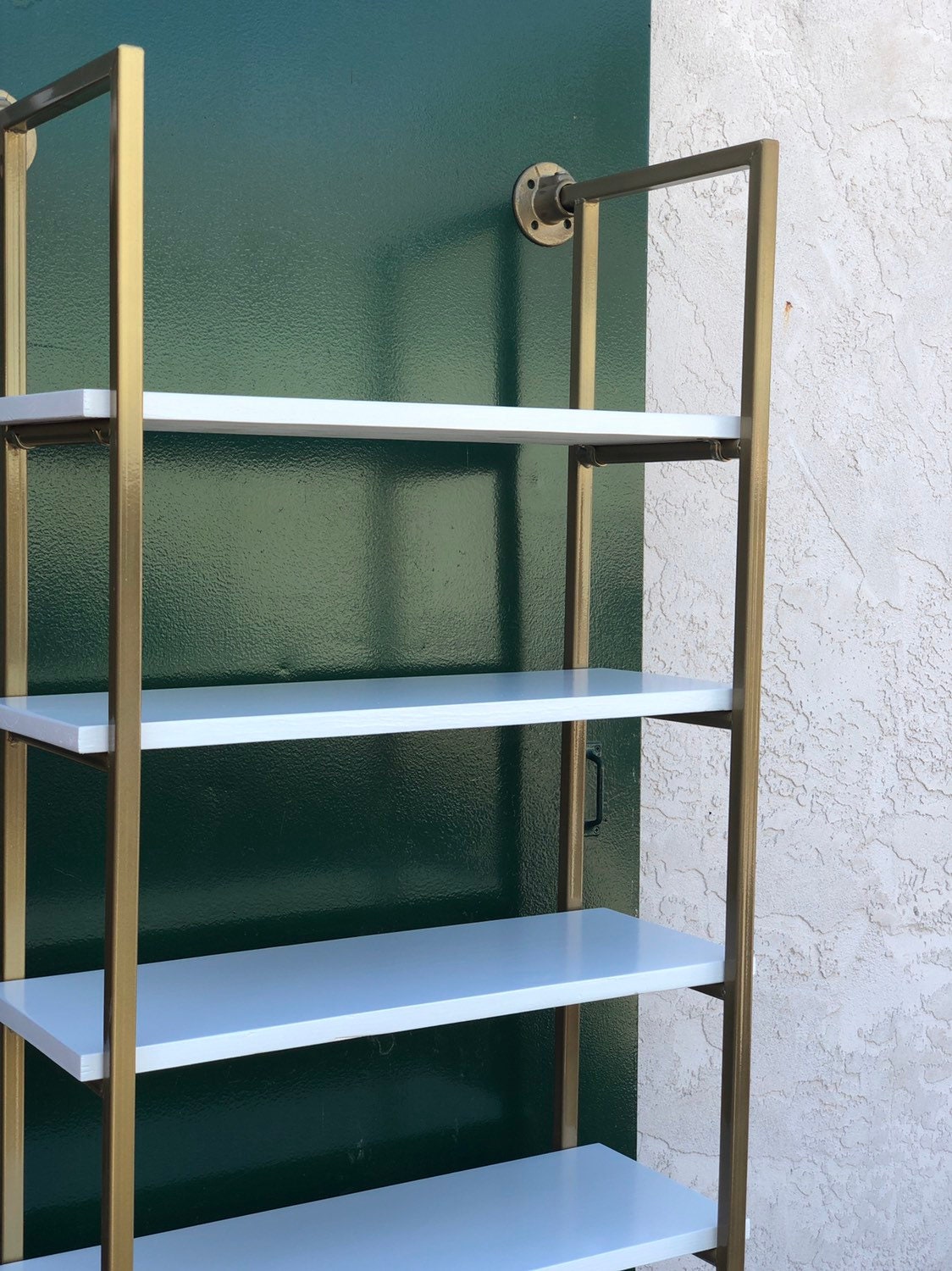 Gold Metal Wall Shoe Rack Shelf 