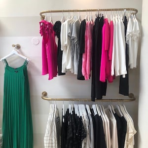 Curved clothes rod hot sale