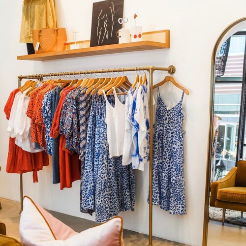 Wall Mounted Gold Clothing Rack Etsy