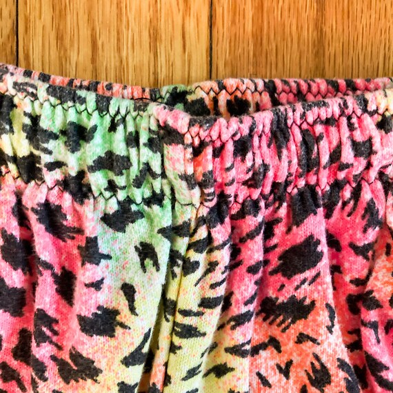 80s/90s Toddler Rainbow Neon Abstract Leopard Ani… - image 4