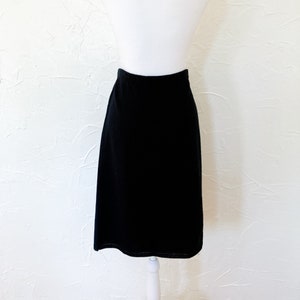 80s Minimal Black Sweater Knit Pencil Skirt 30 to 36 Waist/Medium/Large image 2