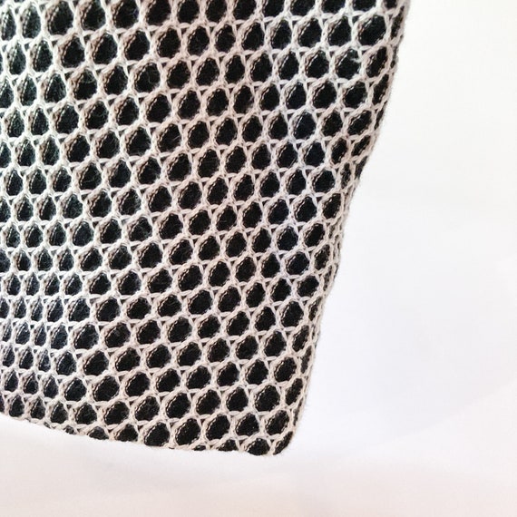 50s Black and White Honeycomb Cropped Jacket | Sm… - image 8