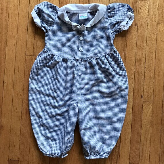 checkered baby romper