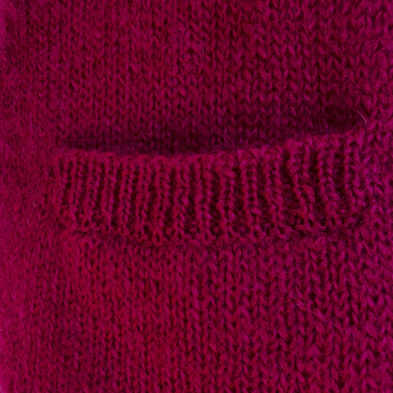 80s Perry Ellis Fuchsia Mohair Cardigan Sweater Medium/Large/Extra Large image 9