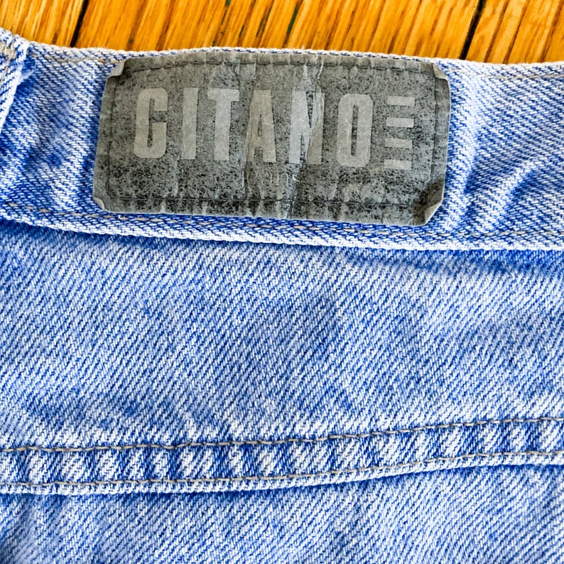 90s Gitano Light Blue Wash Denim High Waisted Jeans Large/33 to 34 Waist image 10