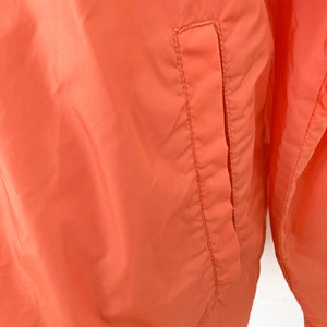 Y2k Orange Two Toned Windbreaker Jacket White Zipper Small/Medium image 7