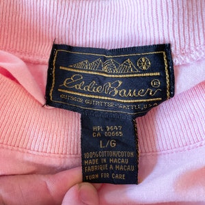 80s Eddie Bauer Cotton Link Pink Single Stitch Short Sleeve Pocket Tee Large/Extra Large/1X image 10