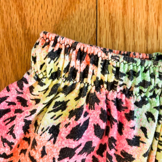 80s/90s Toddler Rainbow Neon Abstract Leopard Ani… - image 5